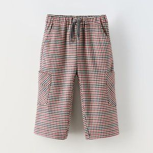 ZARA KIDS PLAID POCKET PANTS Size 3-4 years old